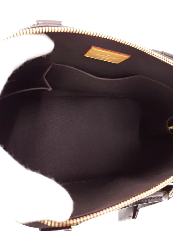 Louis Vuitton Alma M91611 Patent Leather Amaranth Handbag Women’s #TB3087