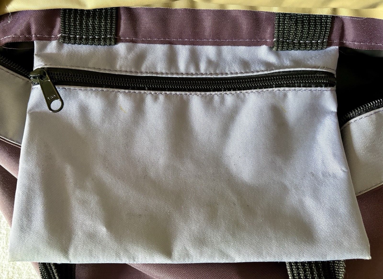 Authentic Herve Chapelier Medium Zip Shoulder Tote Bag Square Bottom Purple GUC