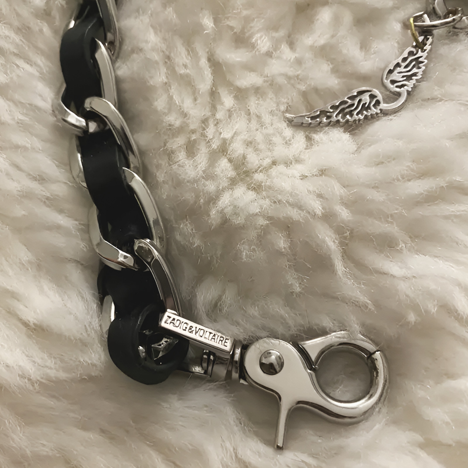 Zadig & Voltaire Women’s Chain & Grained Leather Strap