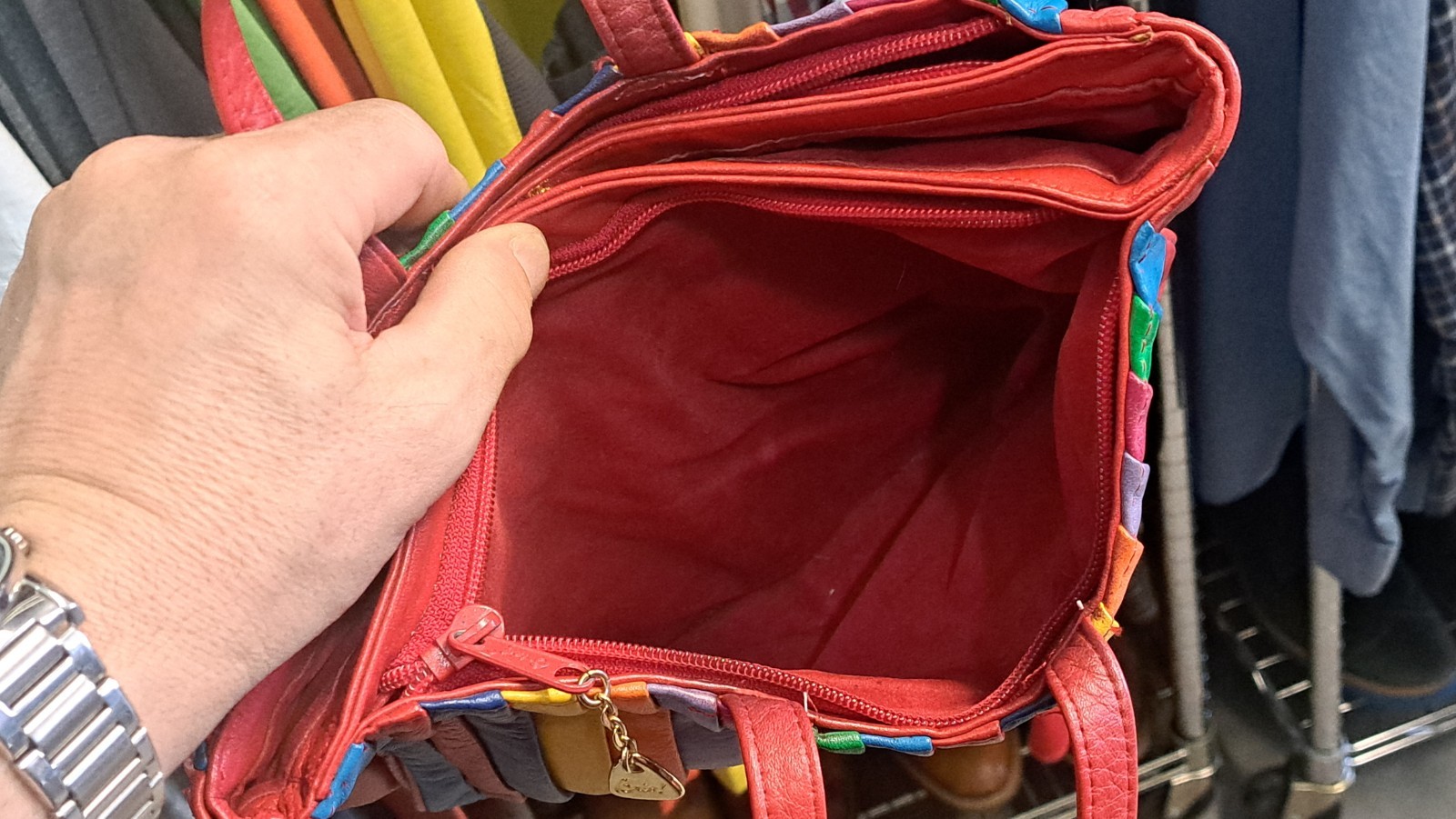 BRIO – Vintage 80’s Multi Color Leather Handbag