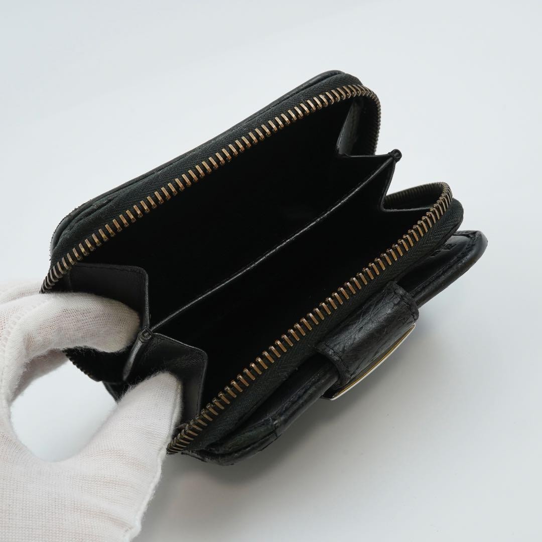 [Extremely Good Condition] FENDI Zucca Zucchino FF Logo Monogram Black