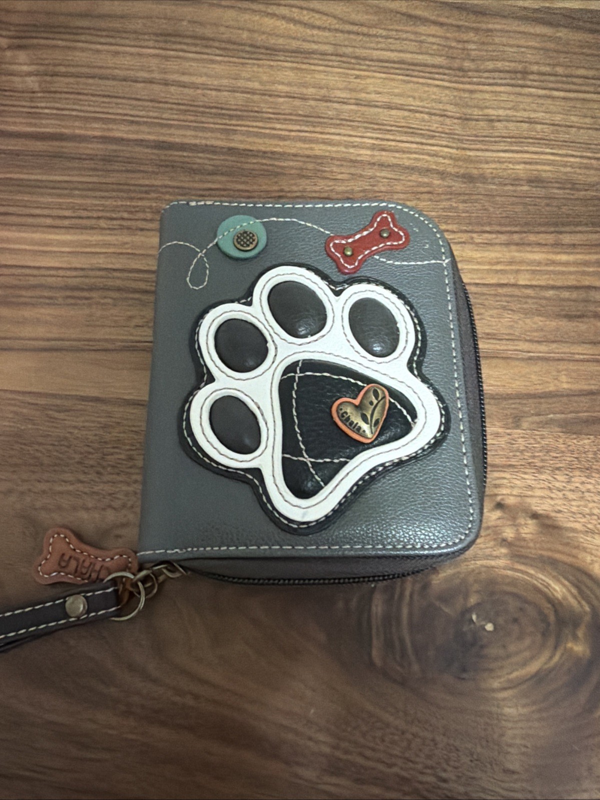 Chala Dog Variations & Paw Print Zip Around Wallet Dog Mom Dog Lovers