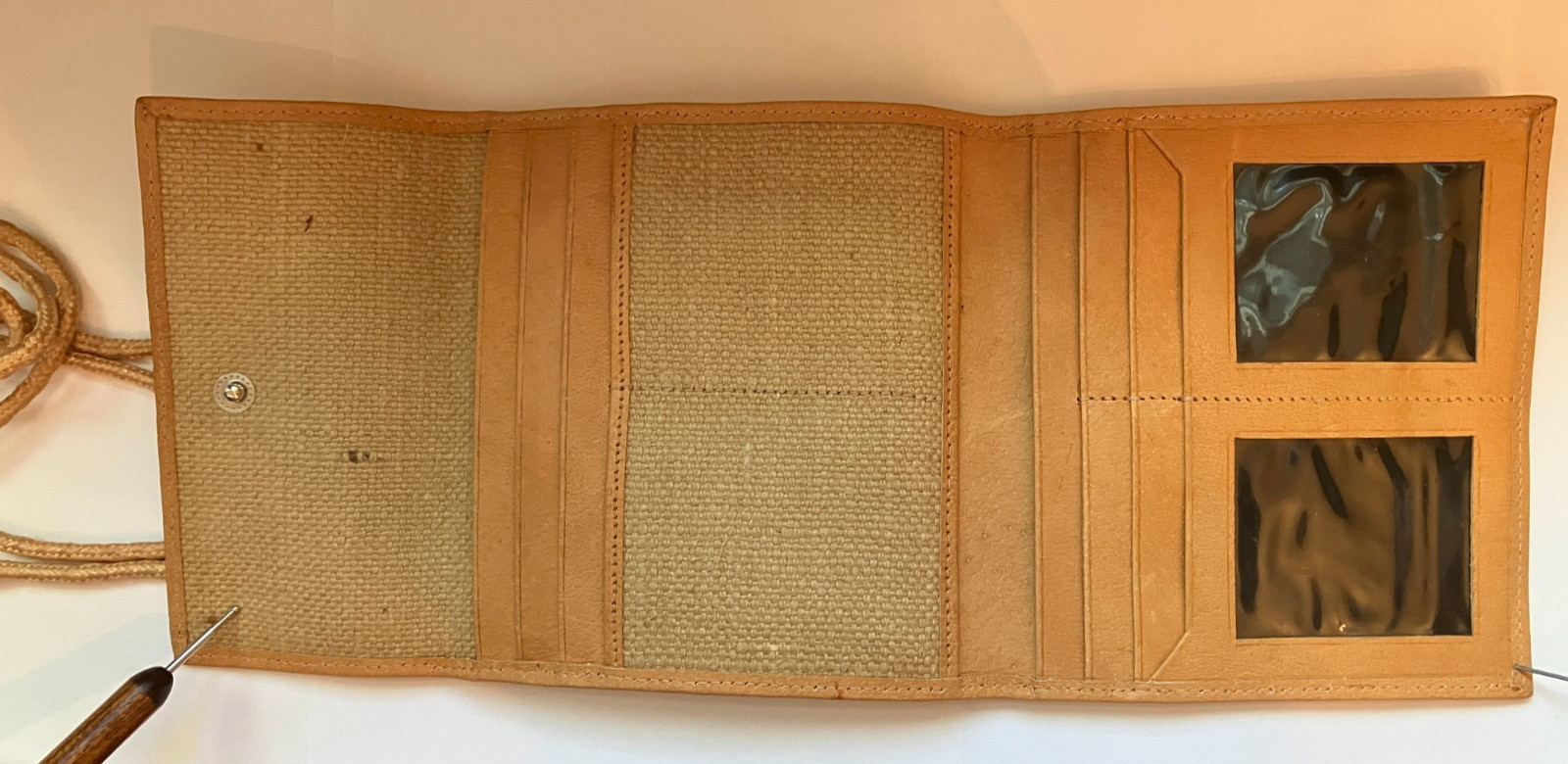 Straw Handbag, Open Weave, Small-Medium Size, Double Handles, Two-Tone