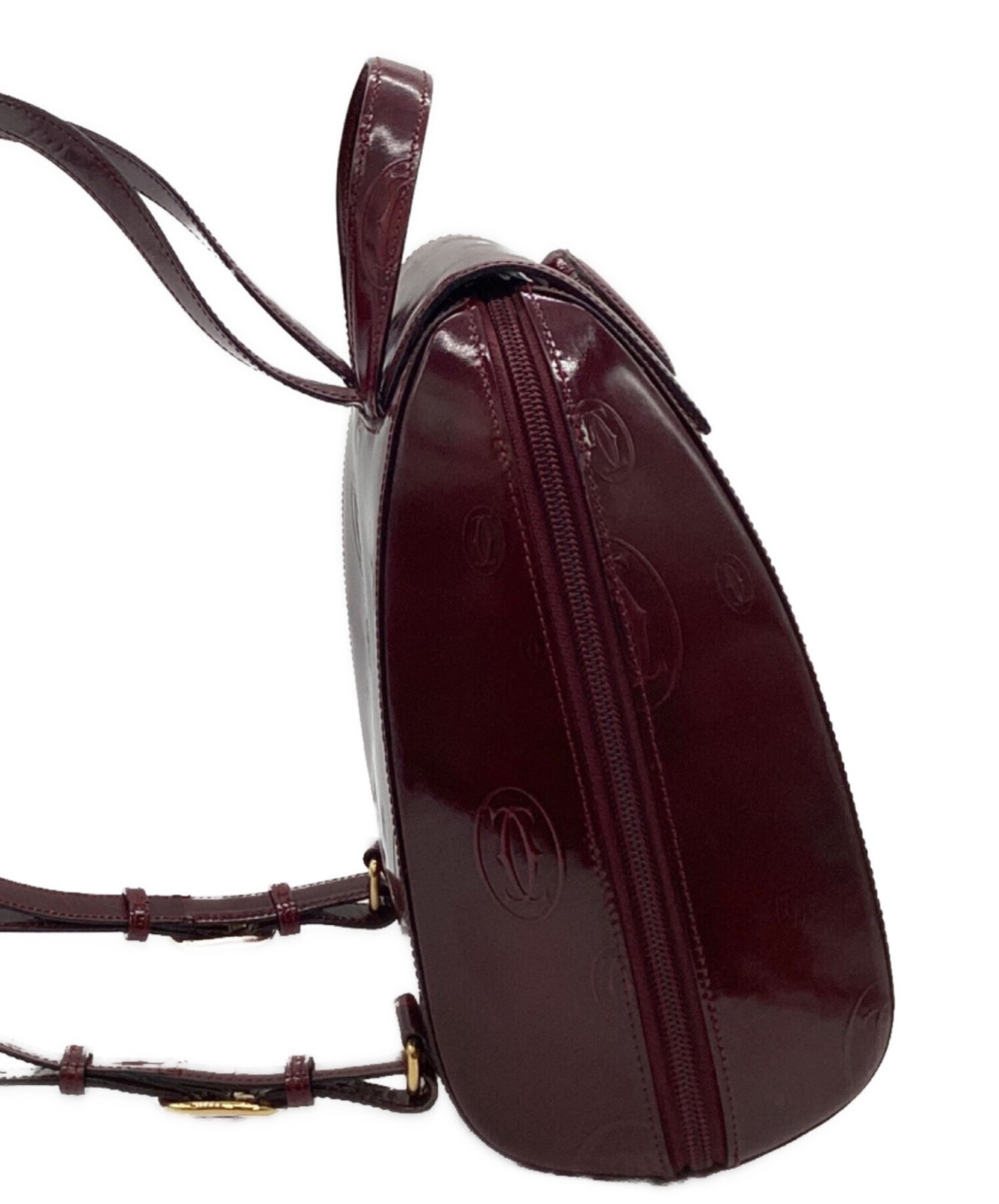Cartier Happy Birthday Backpack Bordeaux 2C Logo Auth Women’s Leather France