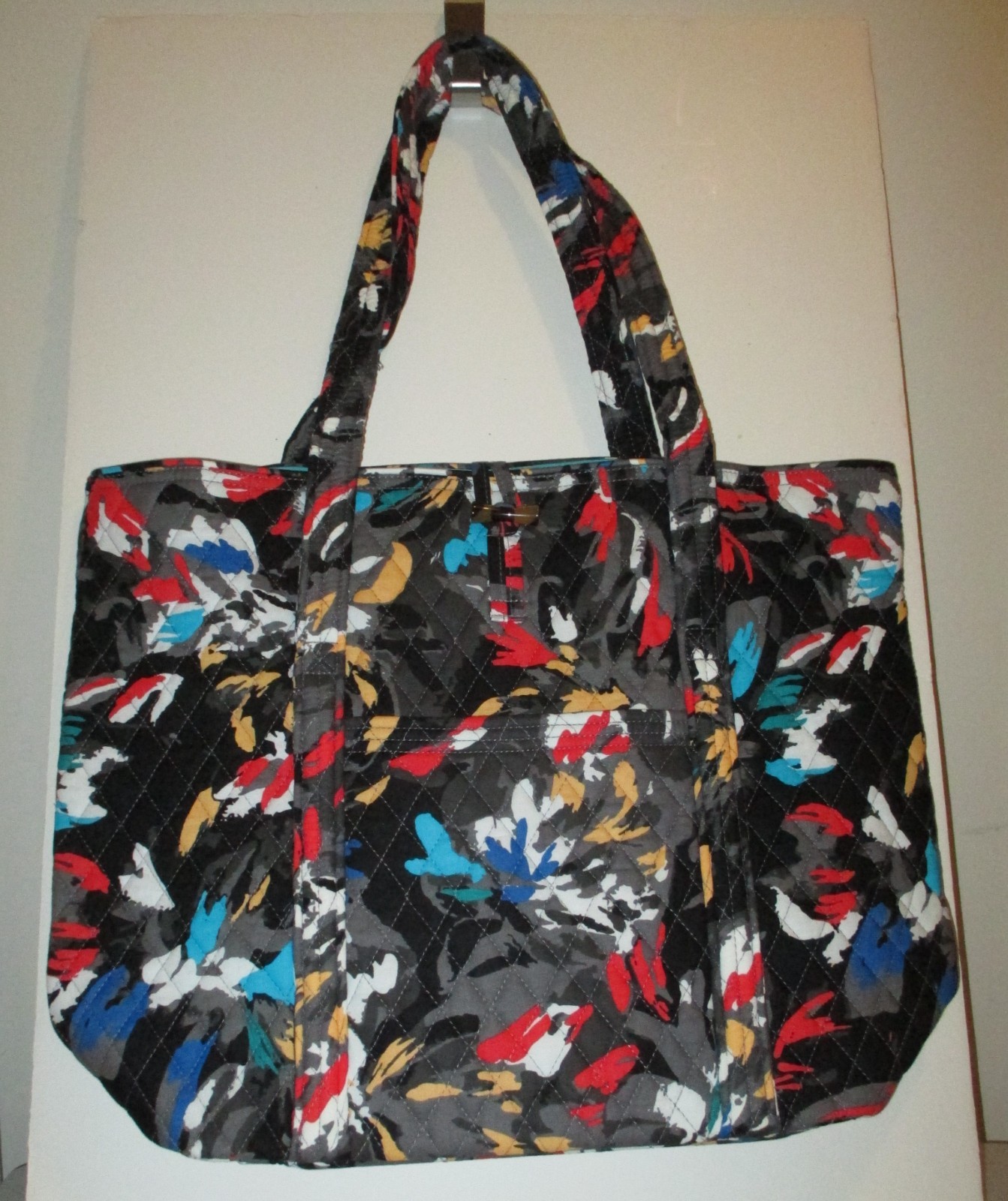 Vera Bradley Vera Tote Toggle Close Splash Floral (14x14x6 in) NWT MSRP $98