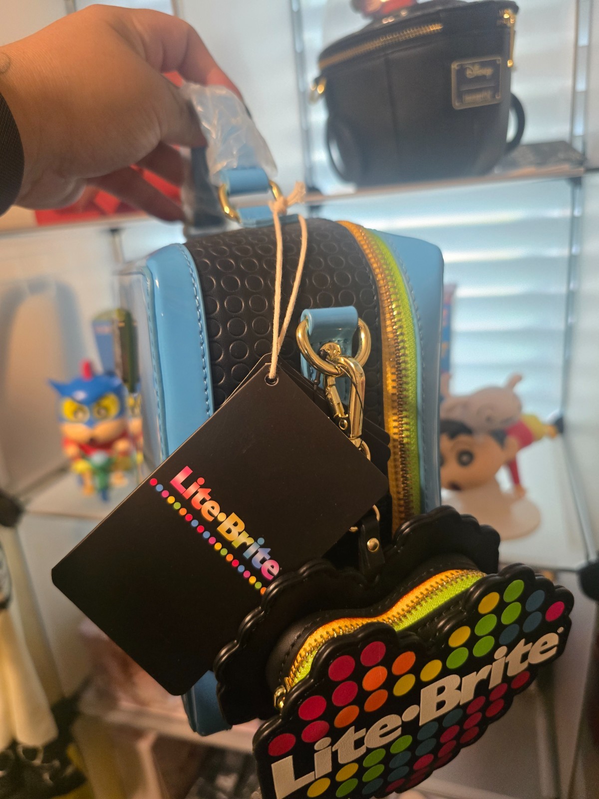 Loungefly Lite Brite Crossbody bag with coinage and Lenticular effect-BRAND NEW