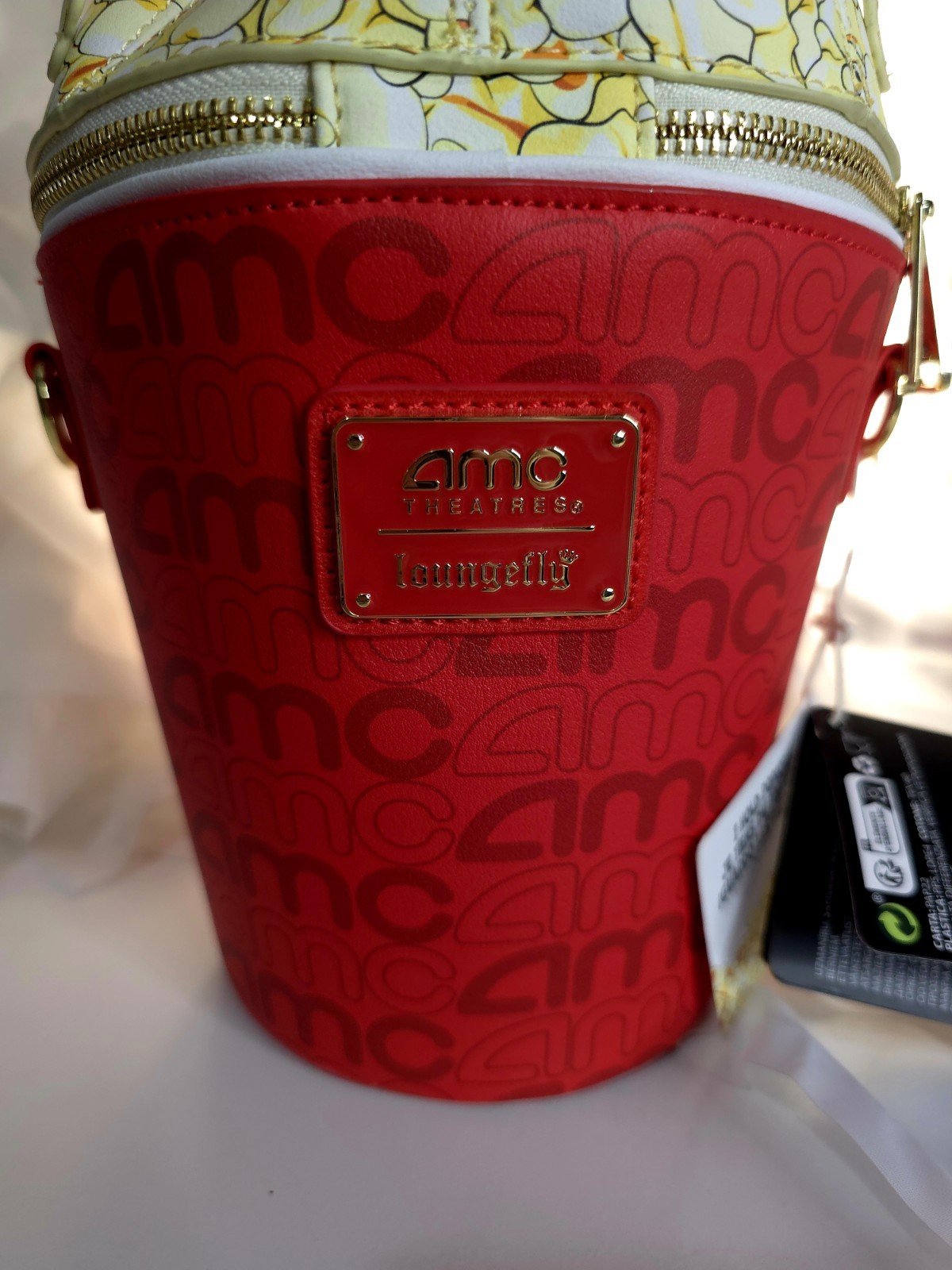 Loungefly AMC Theatres Perfectly Popcorn Red Small Zip Crossbody Bag