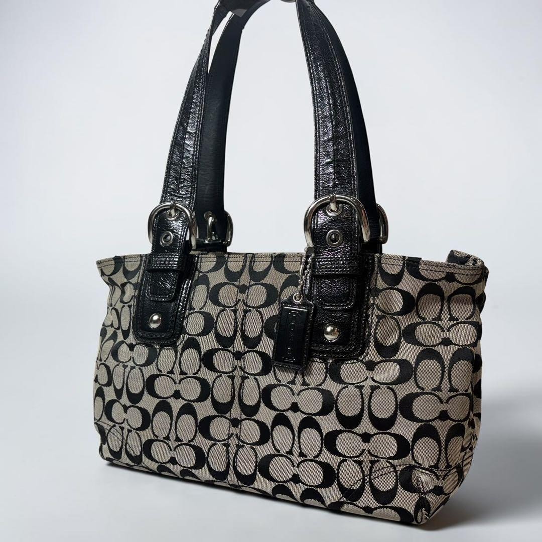 Coach Soho Signature Tote Bag Black Archive Japan US 6 / UK 4 0611741