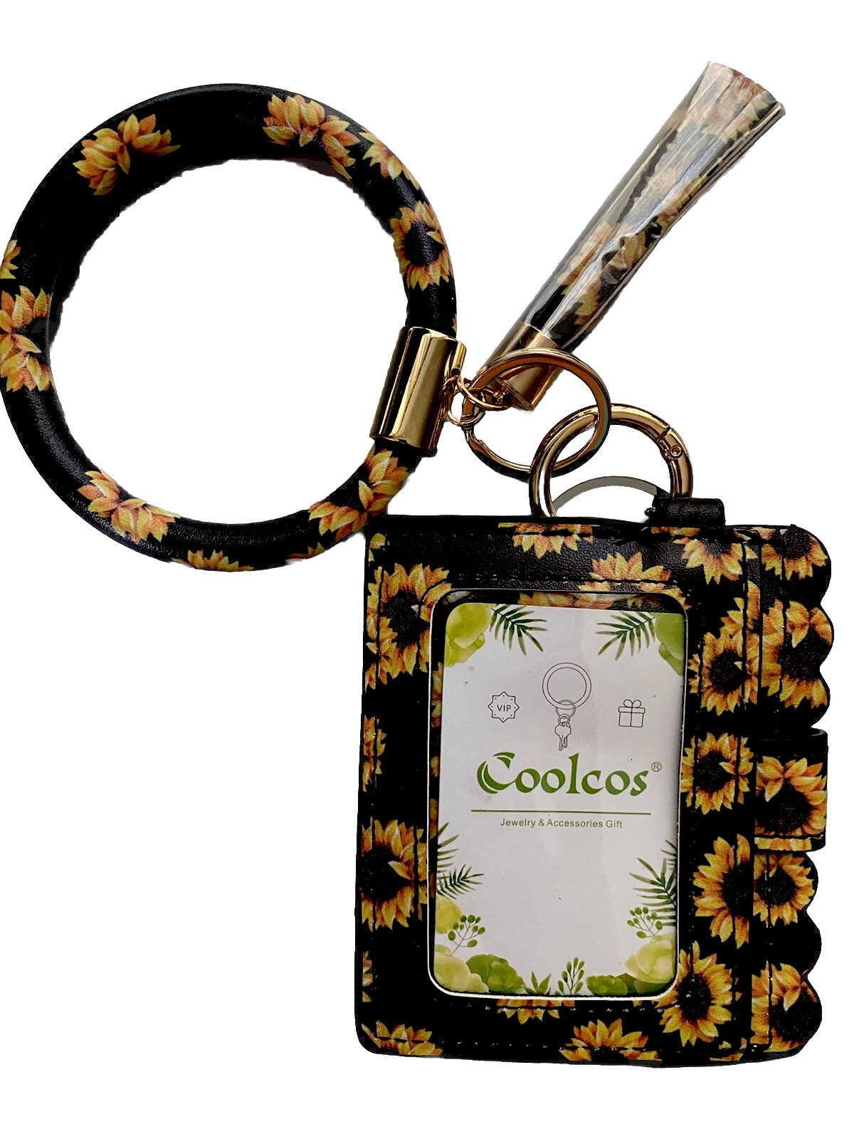 Coolcos Sunflower Wristlet Wallet Womens Keyring