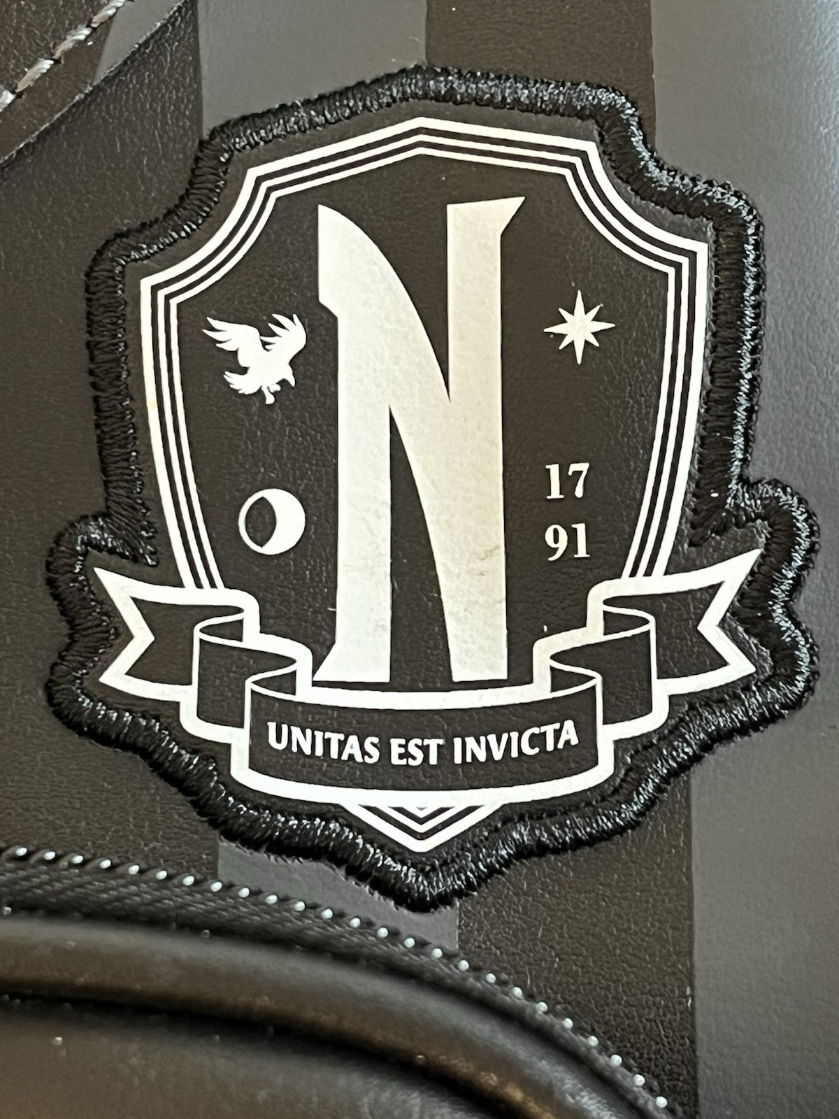 Wednesday Addams Nevermore Uniform Academy Mini Backpack Black And White