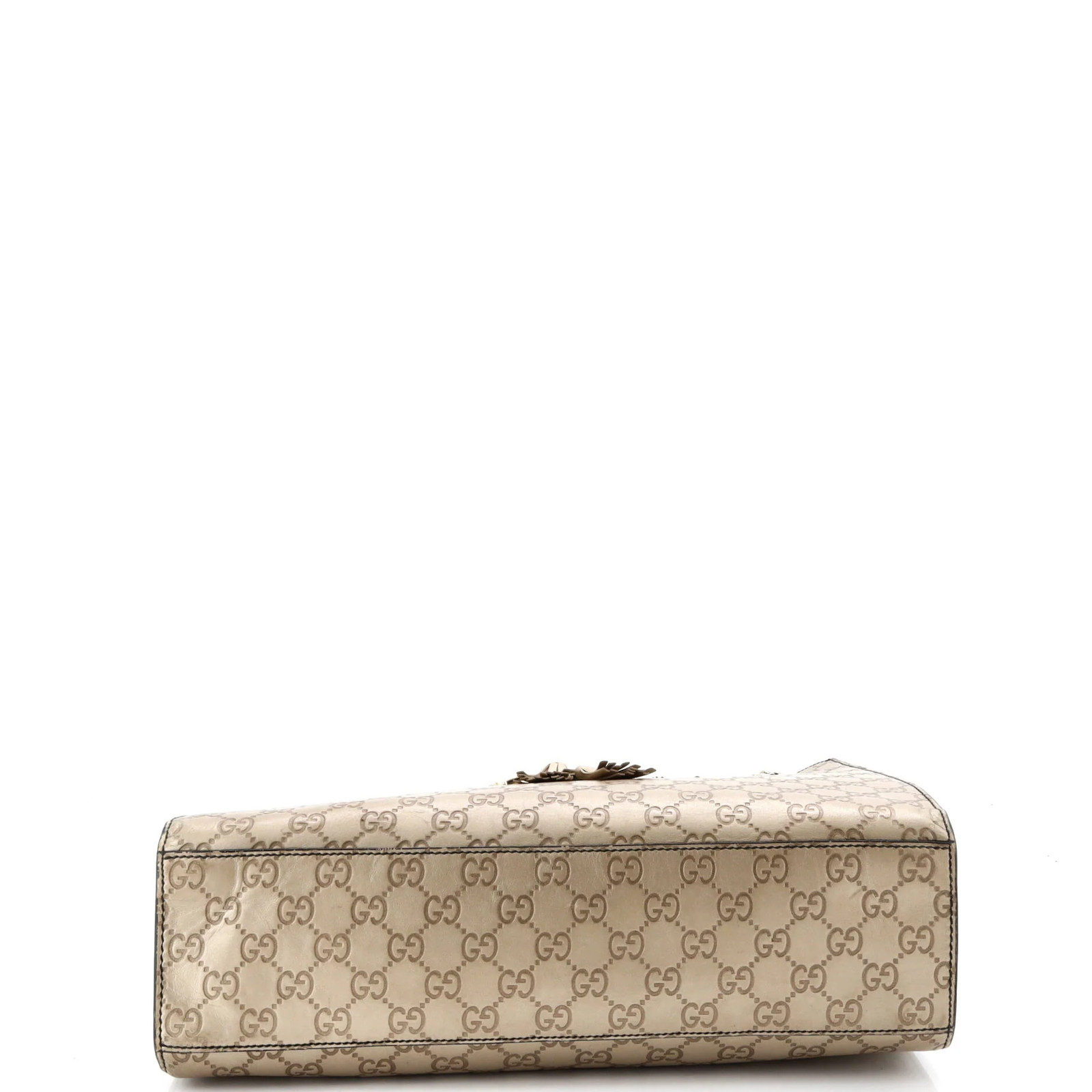 Gucci Emily Chain Flap Shoulder Bag Guccissima Leather Large