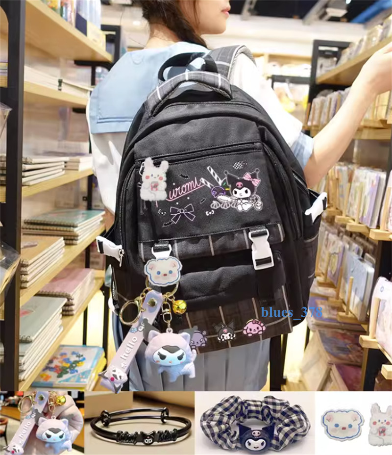 Cinnamoroll Melody Kuromi Student Backpack Pom Pom Purin Pochacco School Bag NEW