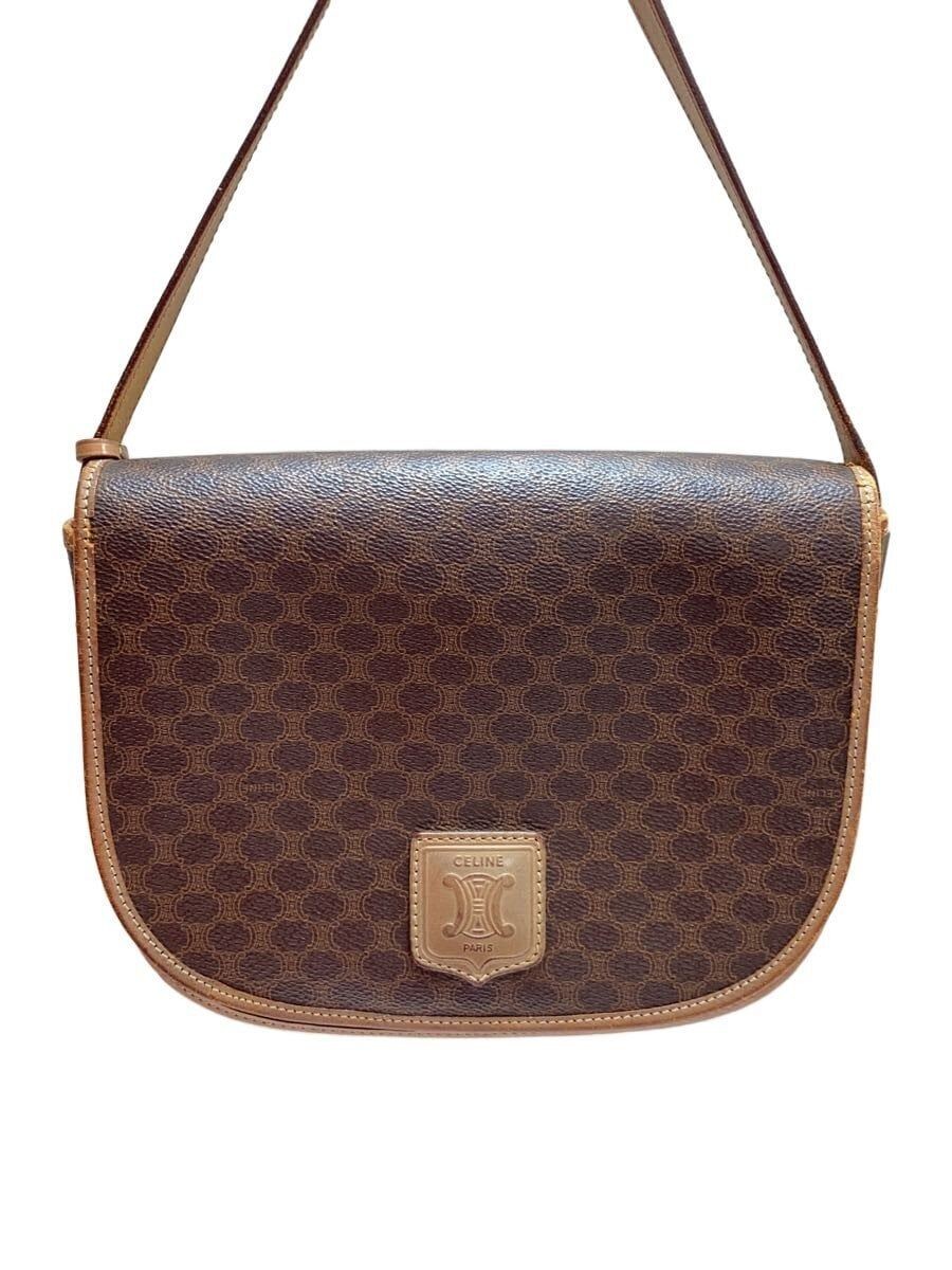 Celine Shoulder Bag Old Macadam Pattern PVC BRW M13 Used