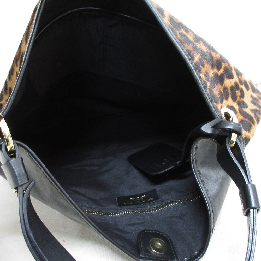 CHRISTIAN VILLA Leopard Print Harako One-Shoulder Tote Bag in Women USED