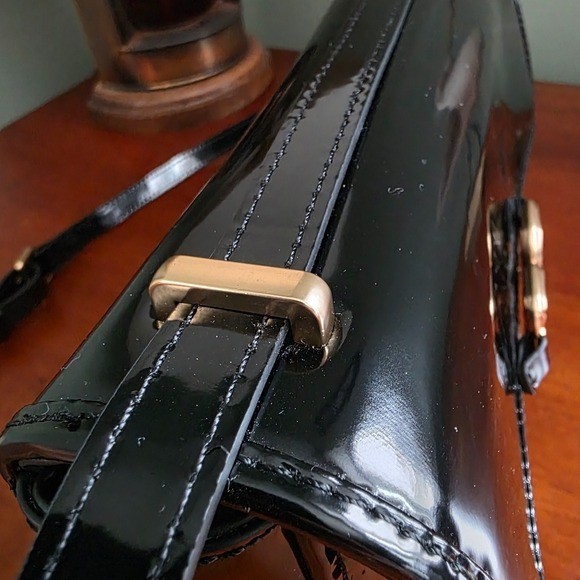 Sam Edelman Christy Convertible Shoulder Black Patent Bag NWT