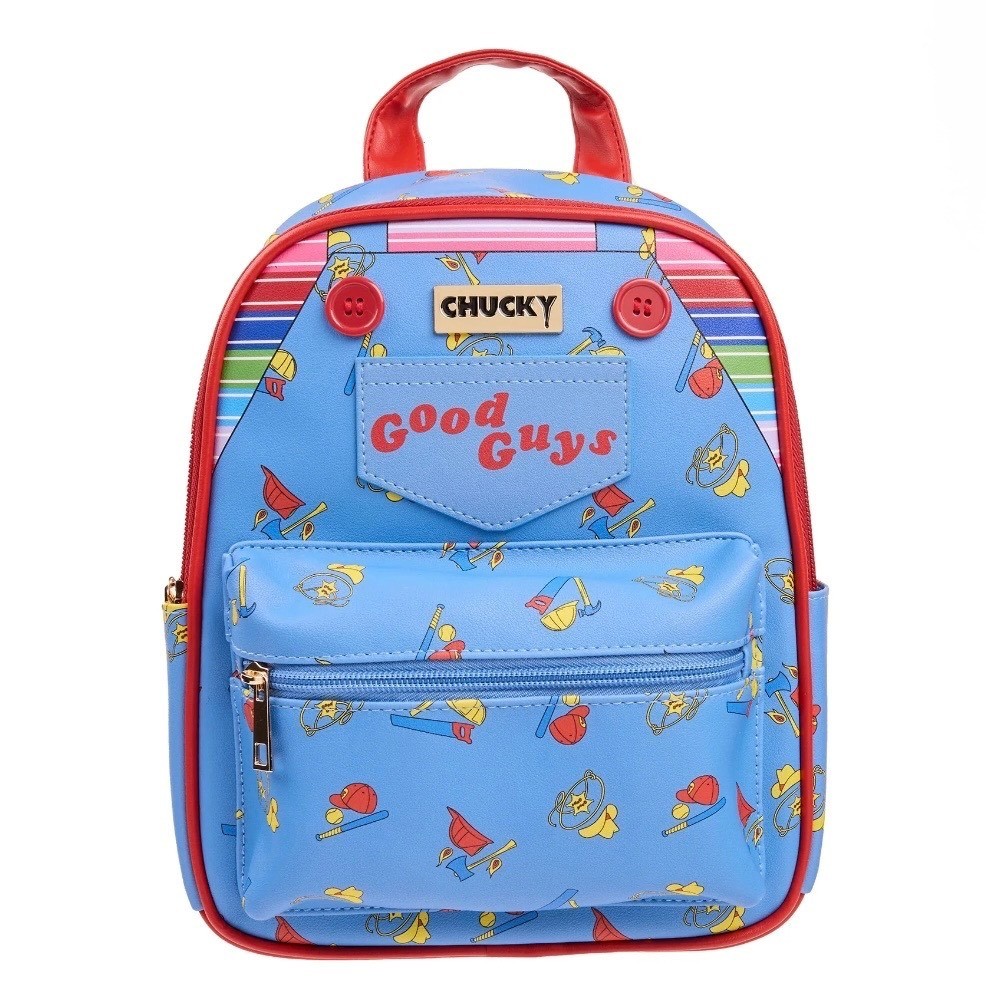 Official Chucky Good Guys Mini Backpack Blue Faux Leather Horror Movie Merch 11″