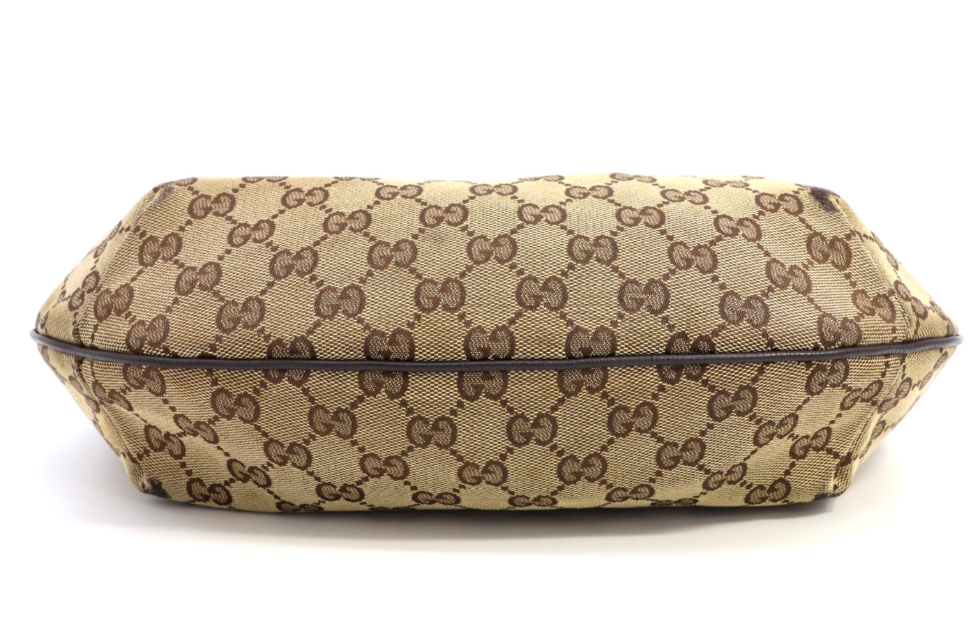 GUCCI GG Canvas Crossbody Bag 181092 Logo Beige-Brown Classic Authentic