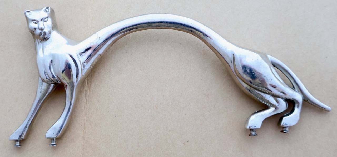 Vintage SASHA 1999 Silver Cat Shaped Purse – Hand Bag Handle Part / MT Tools