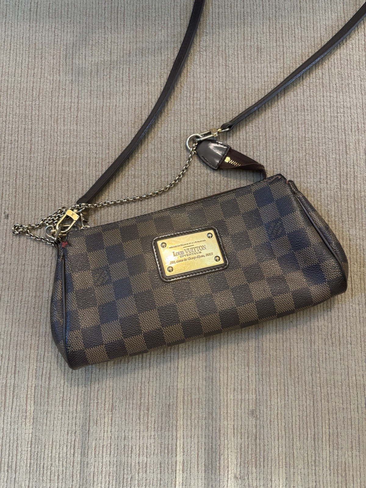 Authentic Louis Vuitton Eva Clutch Damier Ebene – Discontinued US SELLER !