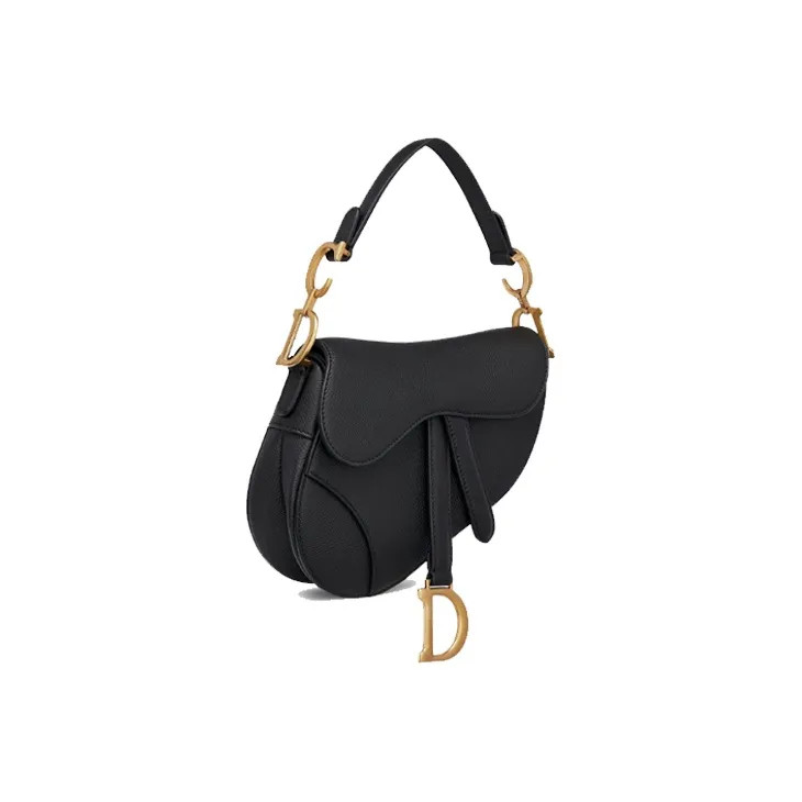 DIOR Saddle Leather Shoulder Bag Mini Women’s Black 8.3*5.9*7.5 in
