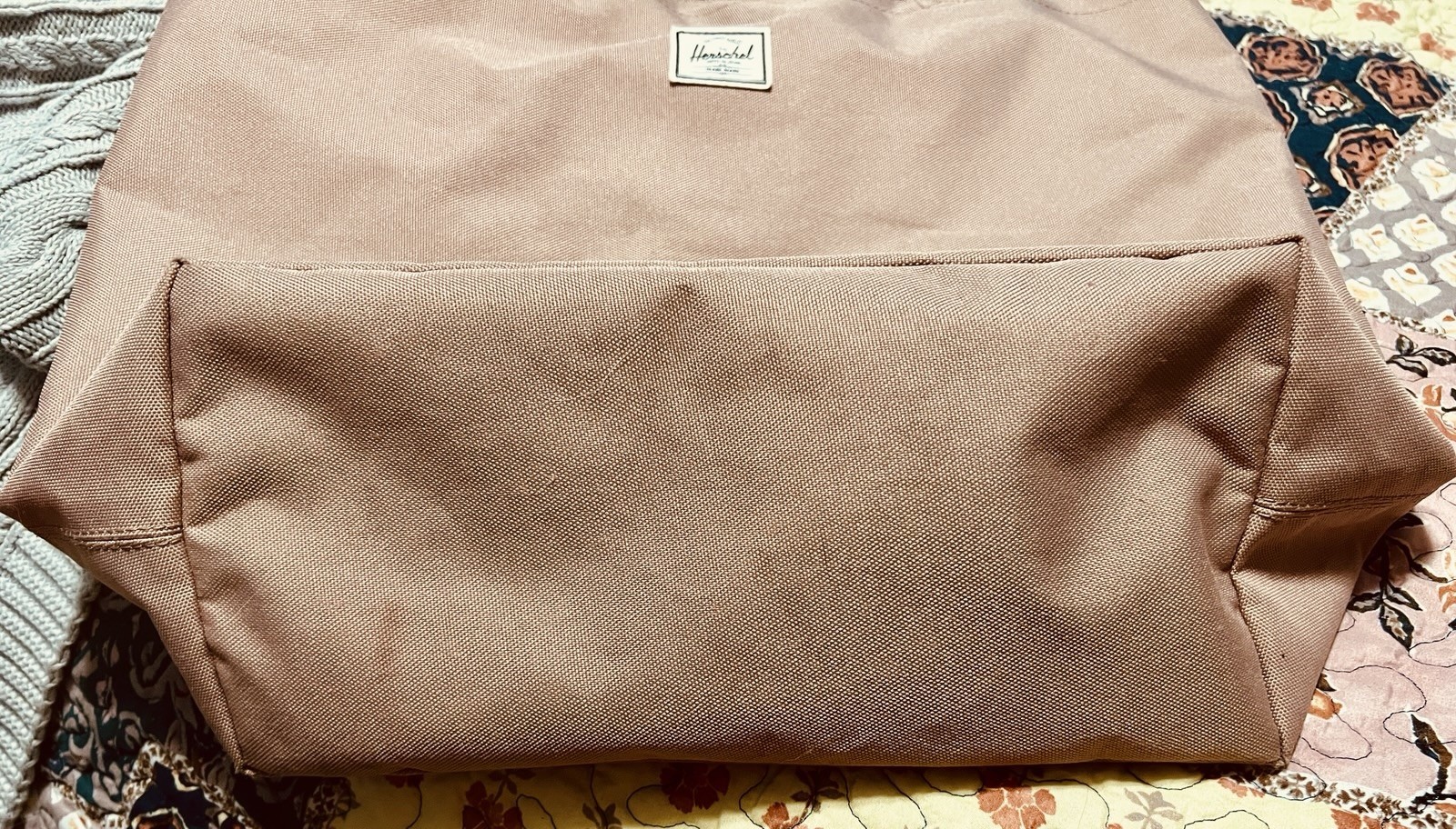 Herschel Supply Co. Brand Tote Bag Ash Rose 15X18 Excellent Heavy Duty