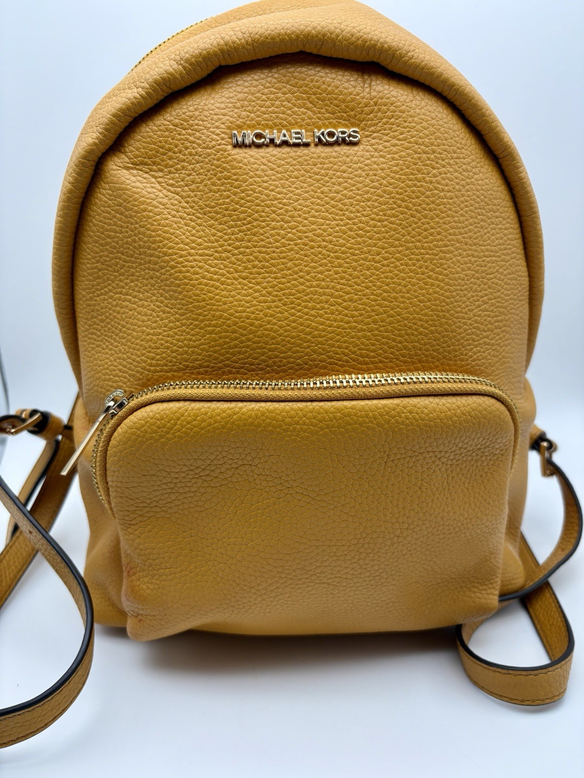 Michael Kors Women’s Erin Medium Pebbled Leather Backpack Marigold 35F0GERB2L