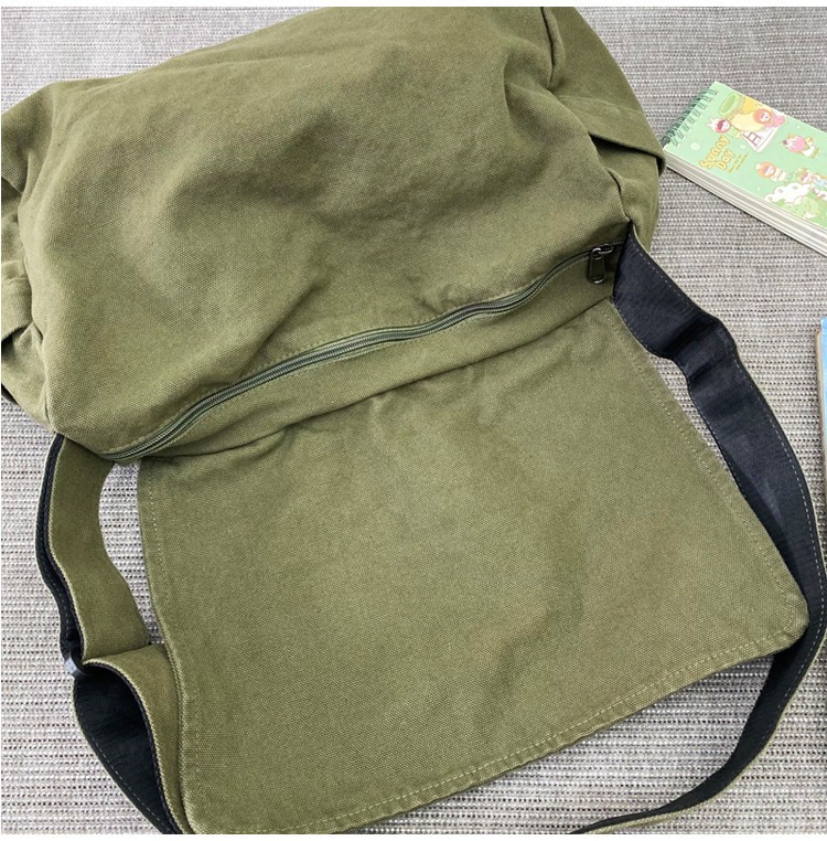 Japanese Casual Canvas Satchels Crossbody Messenger Bag Shoulder Bags literary