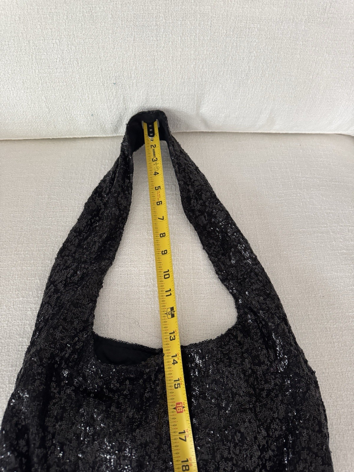 Alice + Olivia Black All Sequin Hobo Bag