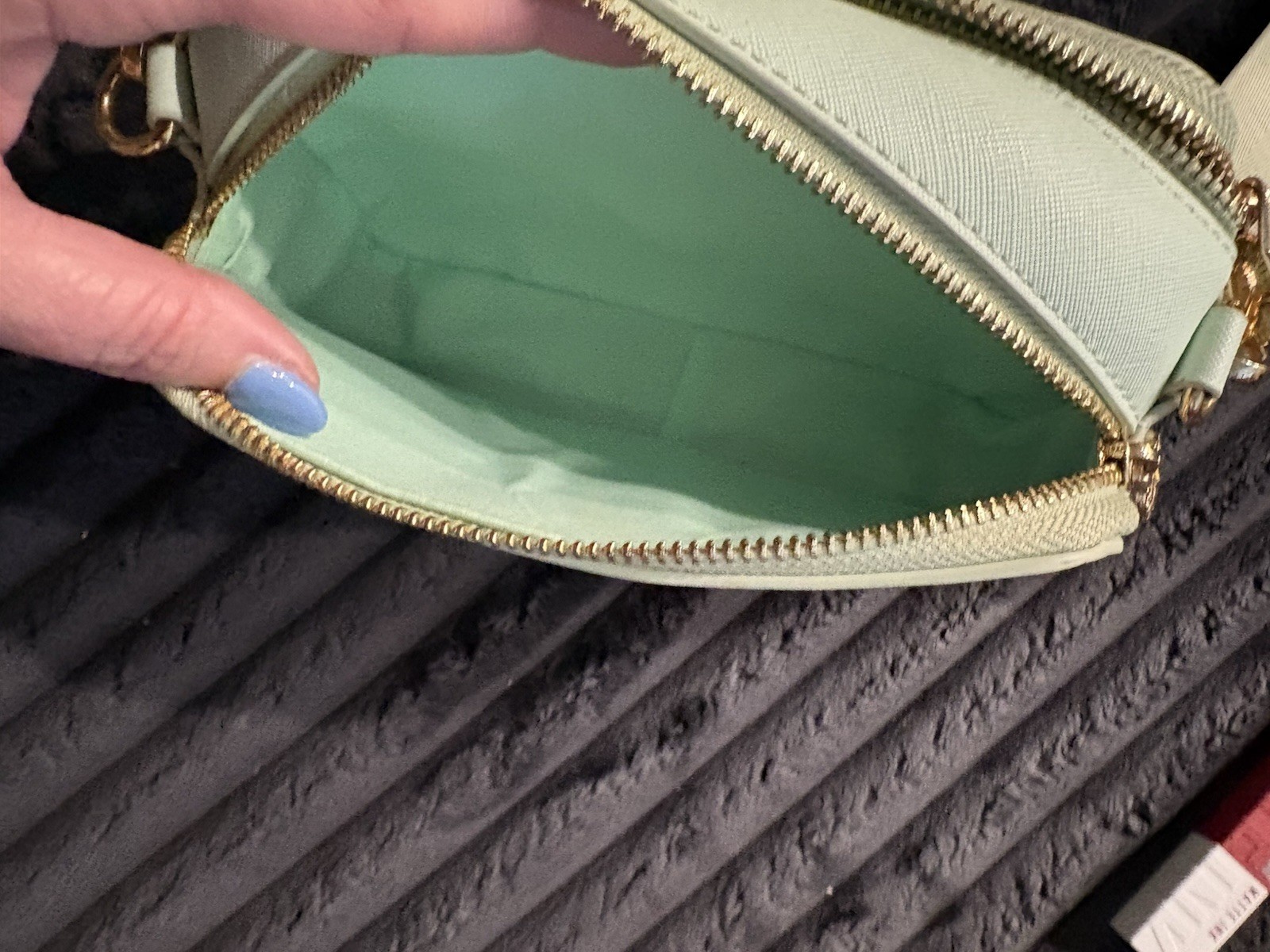 Valentino VLogo Mint Studded Logo Small Crossbody Bag Zip Closure Detachable