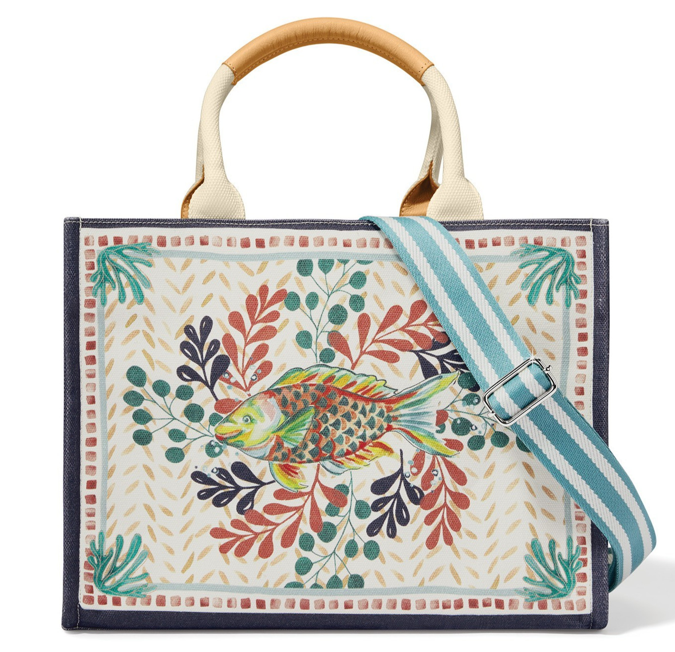 Brighton Happy Fish Medium Tote MSRP $165 NWT