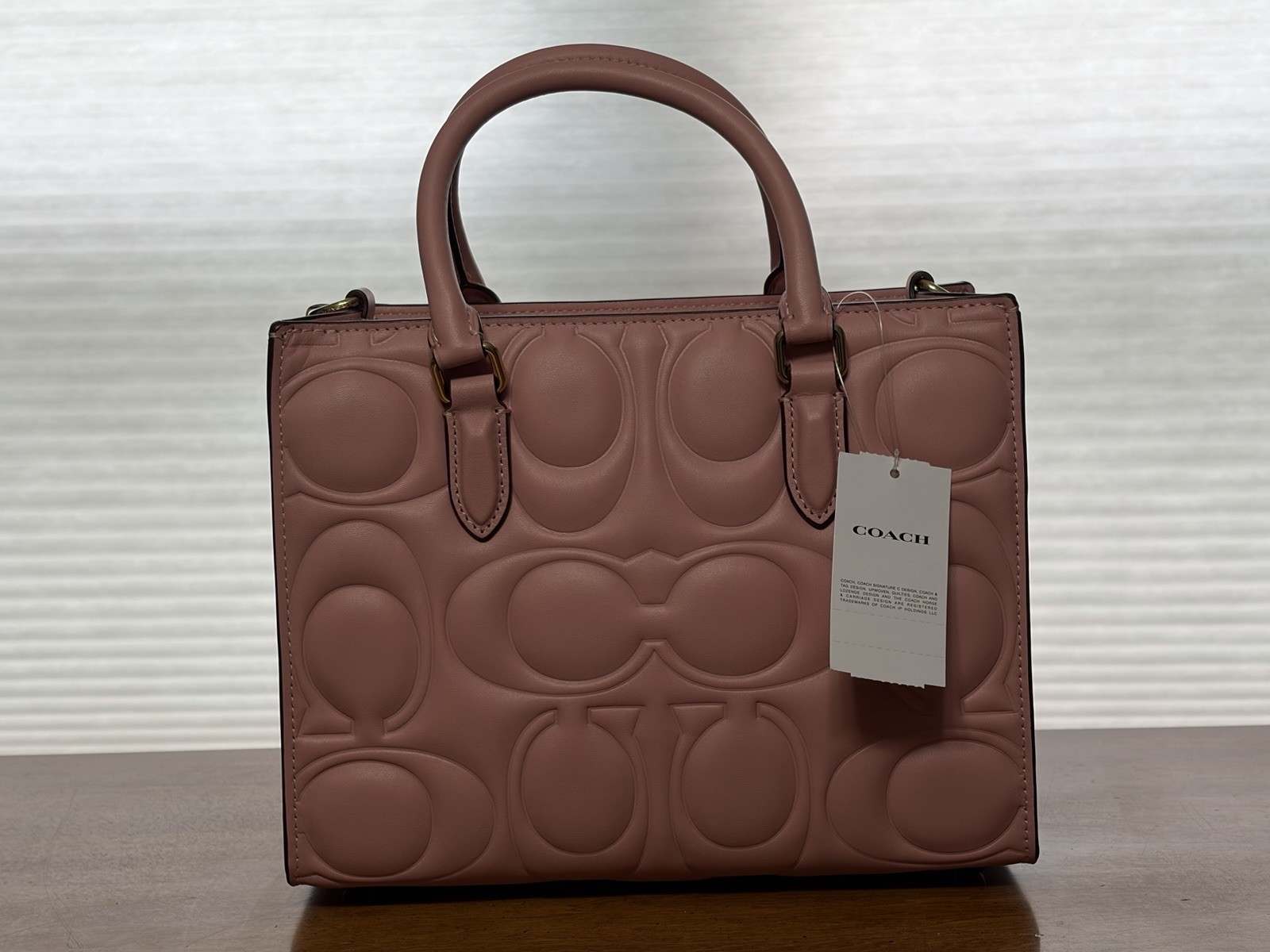 Coach Maggie Small Tote Bag in Signature Leather (CY670) – Petal Pink – NWT