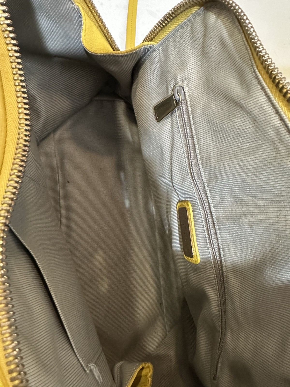 Furla Twiggy Medium Boston Shoulder Mustard Yellow Leather 32x25cm Rare