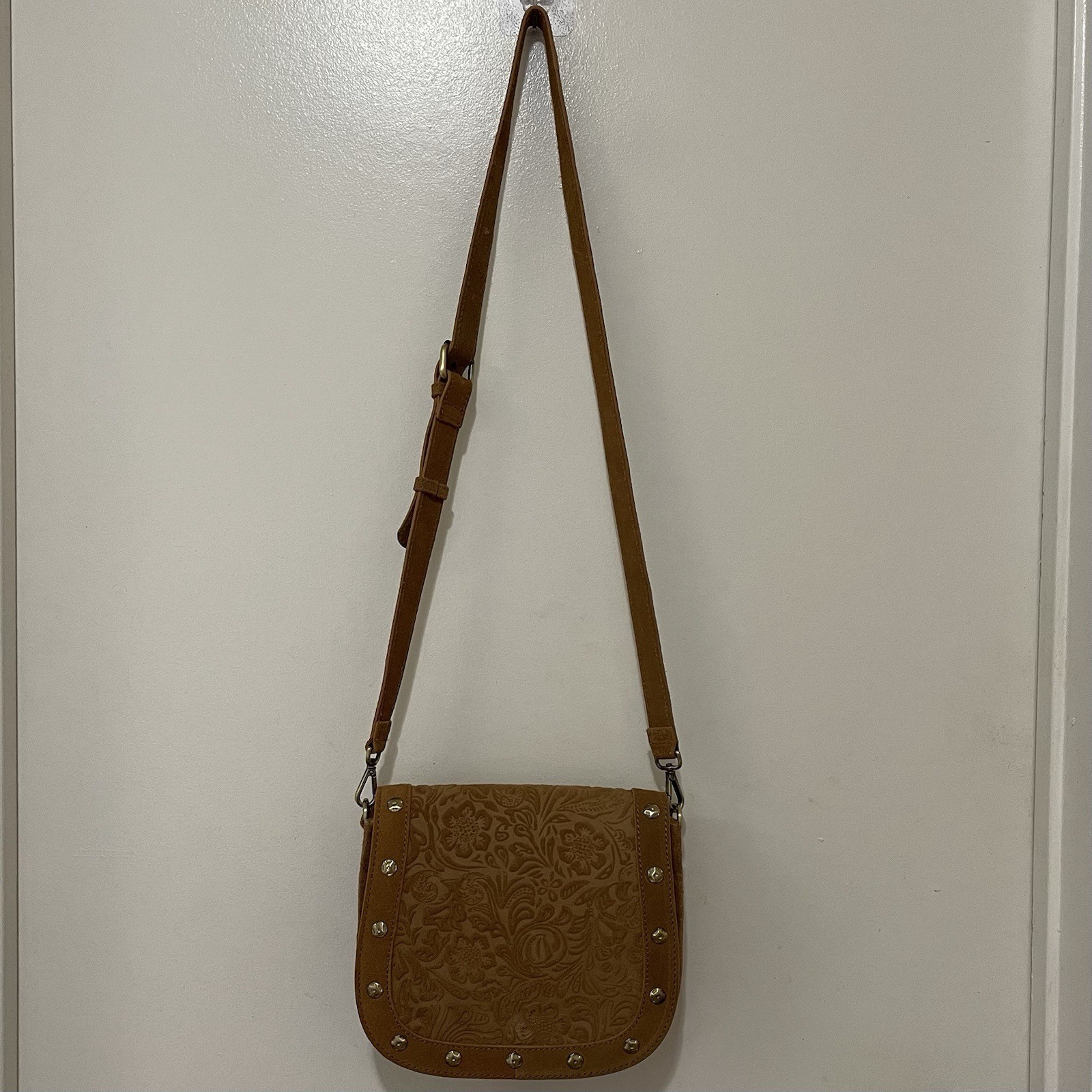 Brown Crossbody Saddle Bag