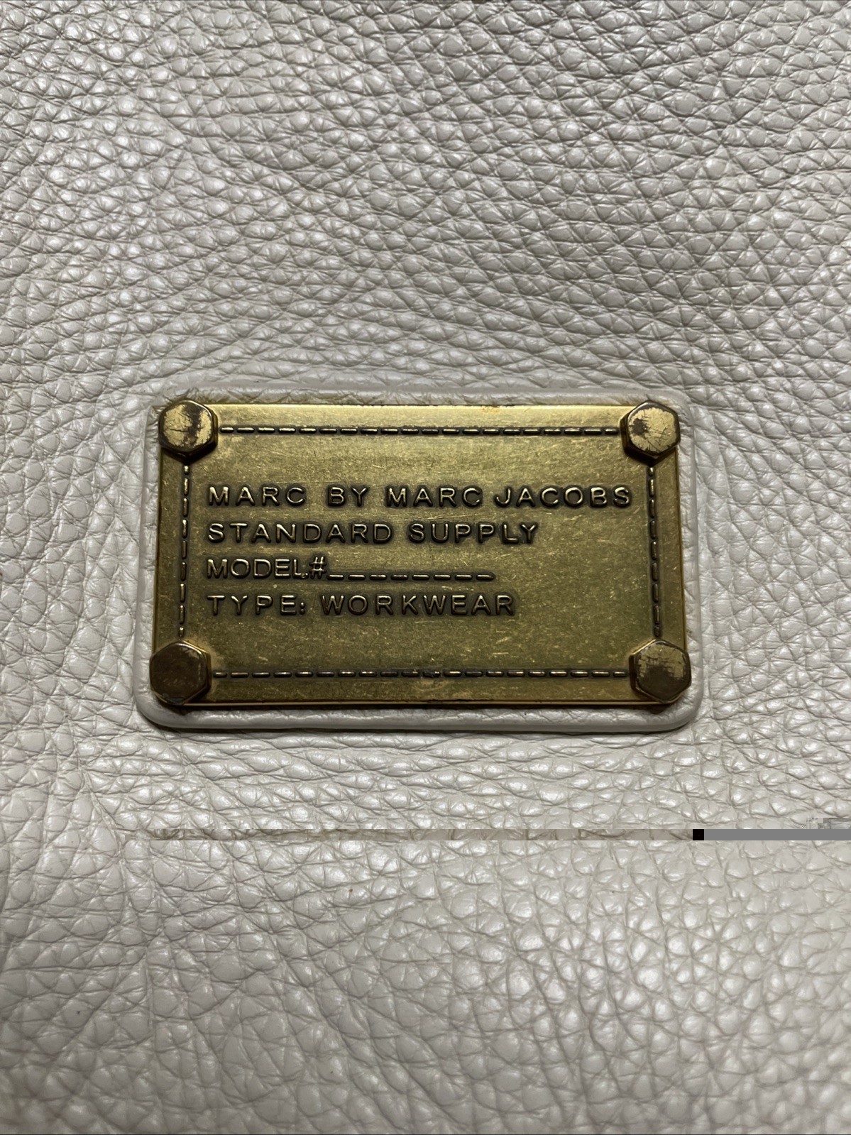 Marc By Marc Jacobs White Pebbled Leather Classic Q Fran Hobo Hand Bag Purse