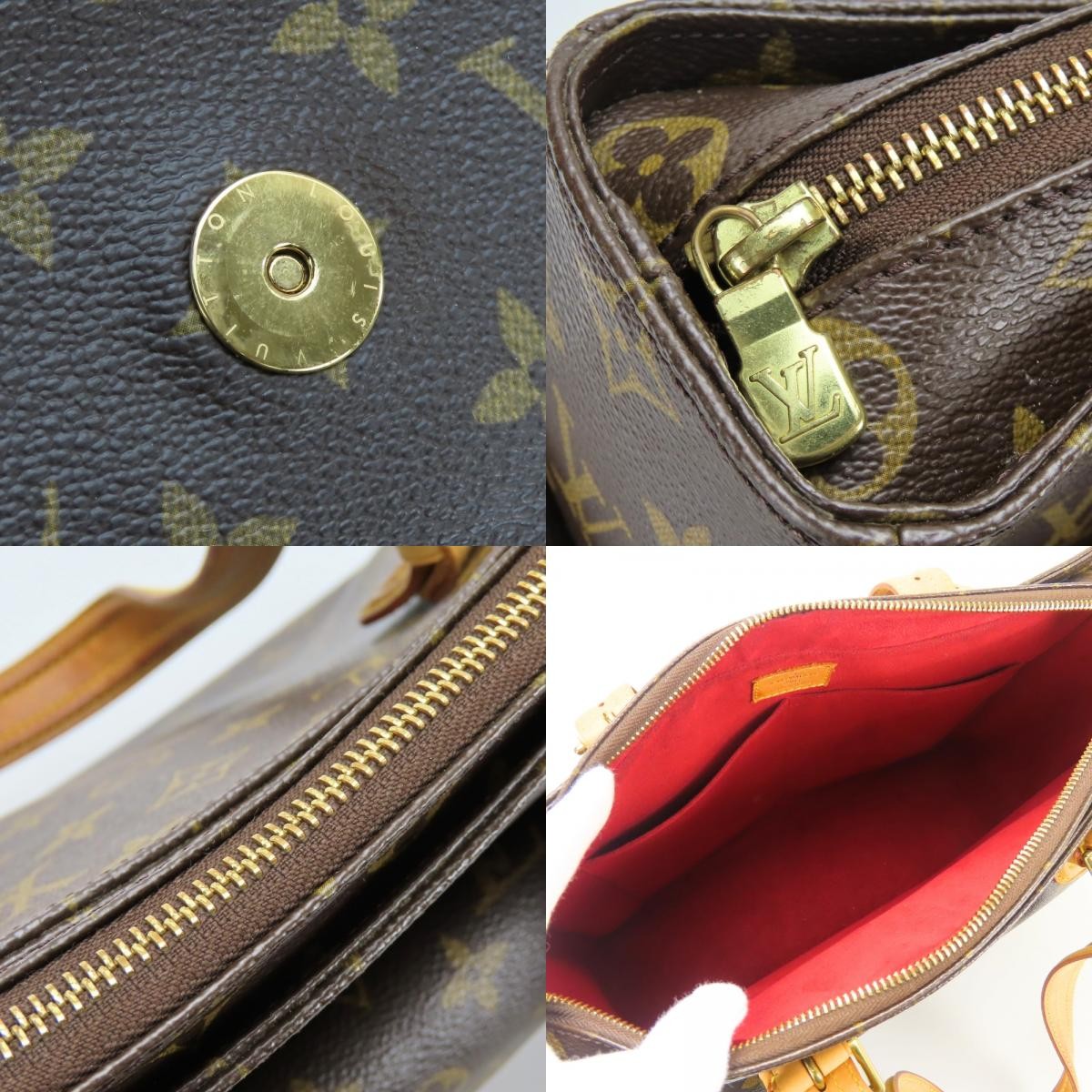 USED LOUIS VUITTON Tote Bag Multripri Cite M51162 Monogram/Nume leather Brow…