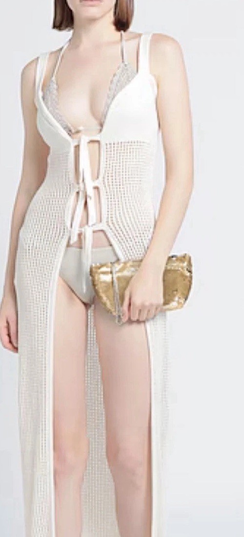 GEDEBE Gold and Silver Sequin Wristlet Evening Handbag NWOT