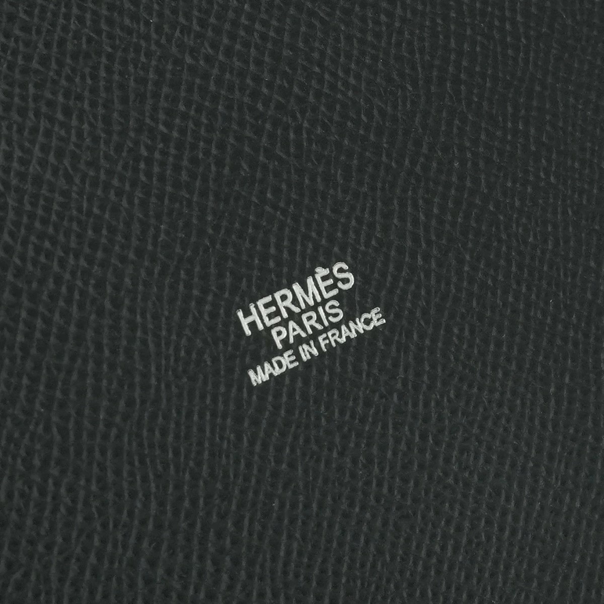 HERMES Deux Paris Tote Hand Bag Veau Epsom Noir Black Silver Hardware Leather