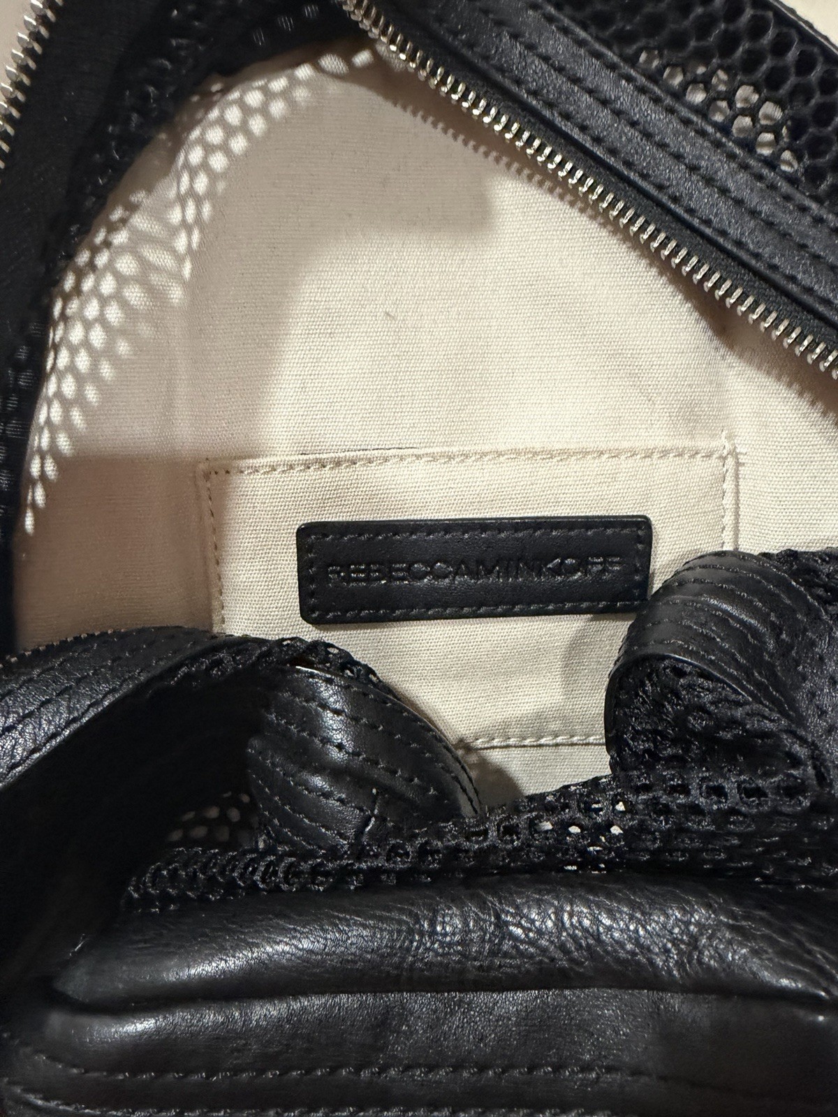Rebecca Minkoff Leather Mesh Witch Punk Whimsy Goth Grunge Academia Mini Bag