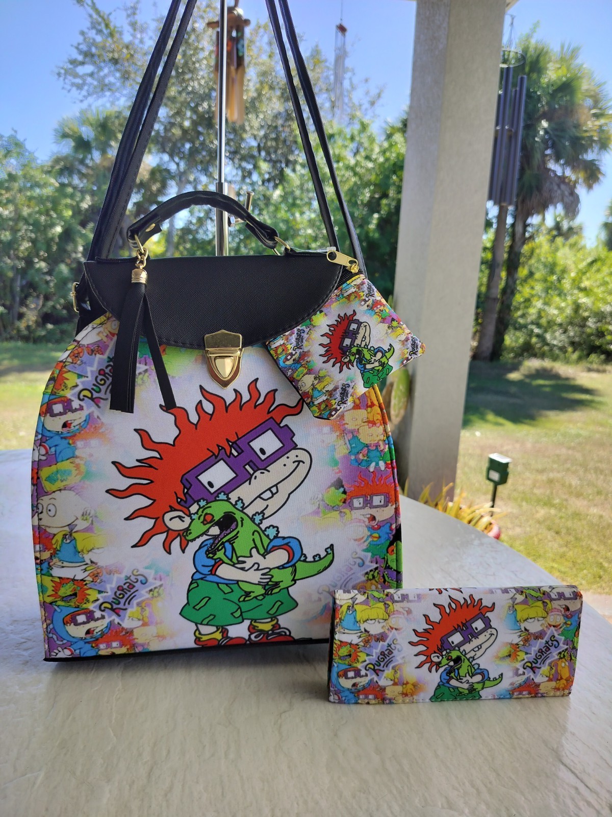 Rugrats, Chucky Pursebag/Backpack, Wallet And Coins Purse Set