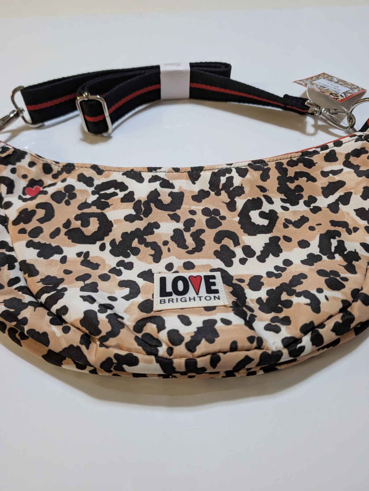 NWT BRIGHTON Leopard Print Swing Bag Spotted Love NEW Shoulder Hobo Bag