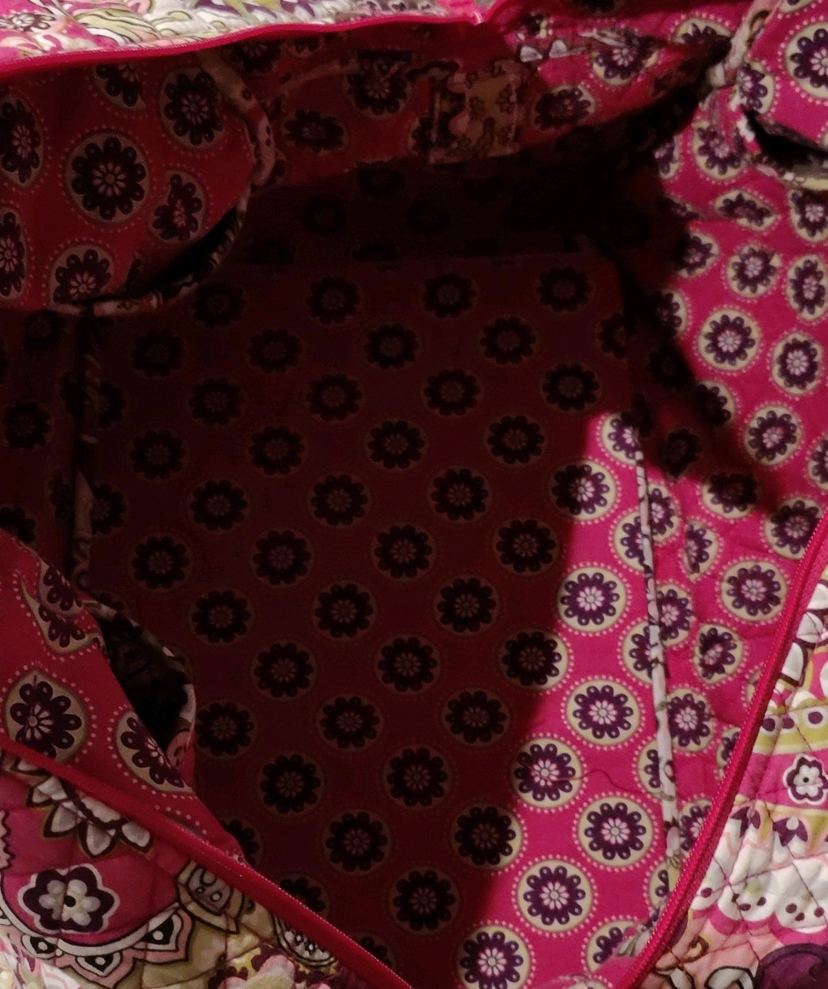 Vera Bradley Very Berry Paisley Weekender Duffle Bag w/ Strap & Luggage Sleeve
