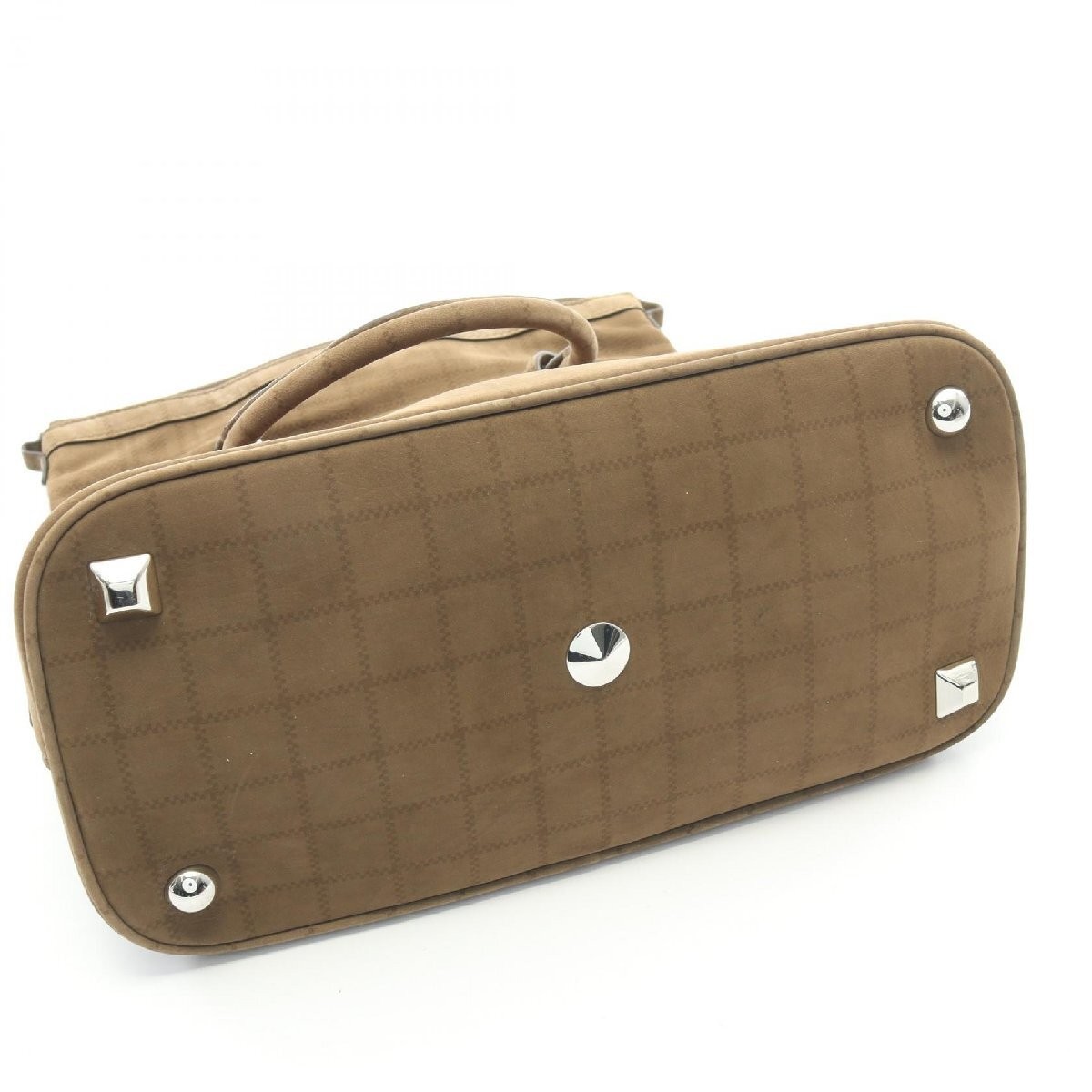 Maison Margiela 11 5AC Mini Bag Check 2WAY Handbag Bag Leather Khaki S56WG0082 U