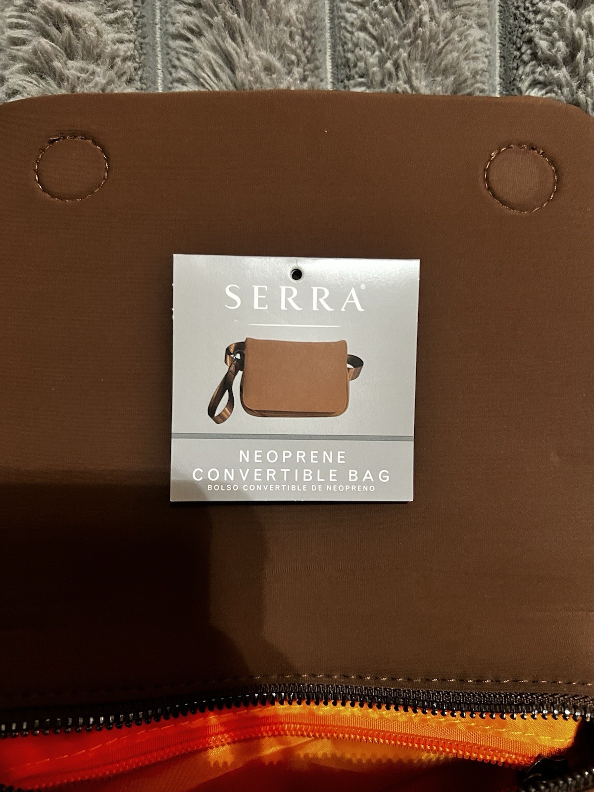 NWT Serra Neoprene Convertible Bag | Brown | Crossbody, Belt Bag & Wristlet