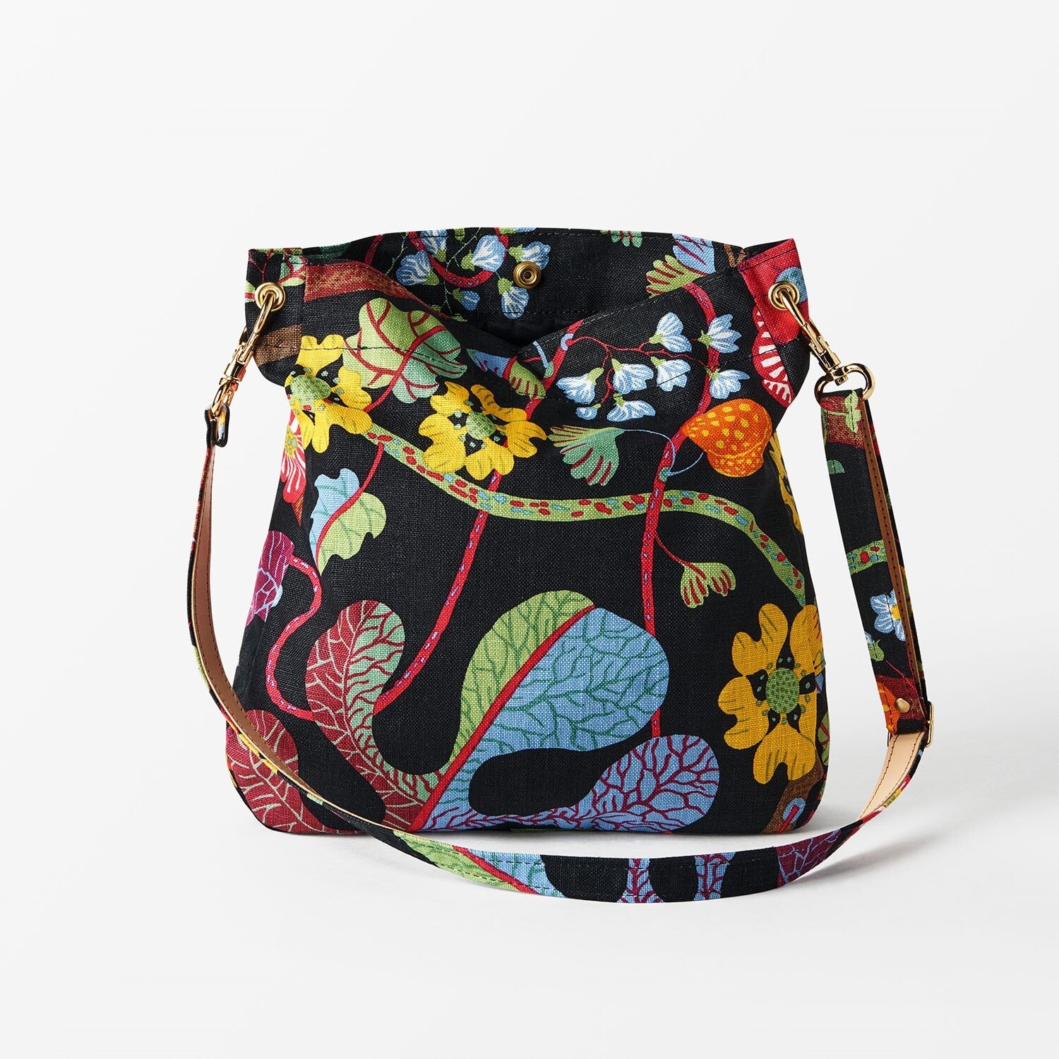 NWT SVENSKT TENN Josef Frank Fabric Textile Linen Shoulder Crossbody Bag G2U