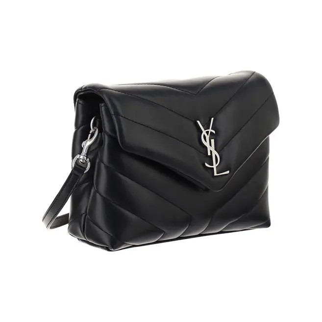 SAINT LAURENT Cowhide Shoulder Bag Mini Women’s Black 7.2×2.5×5.5 in