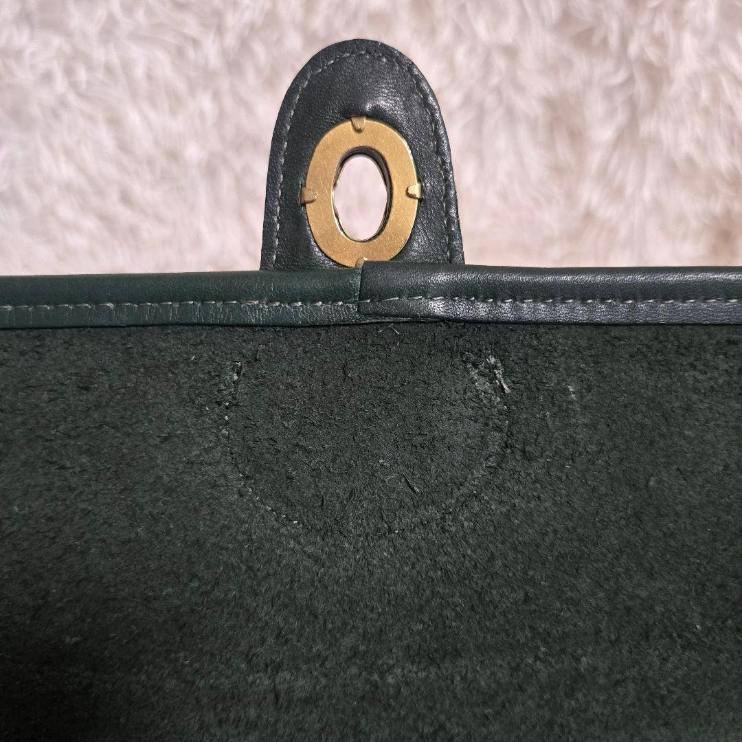 Coach Willis Green Leather Turn Lock 2Way Shoulder Bag 10.6in M87612 #2861
