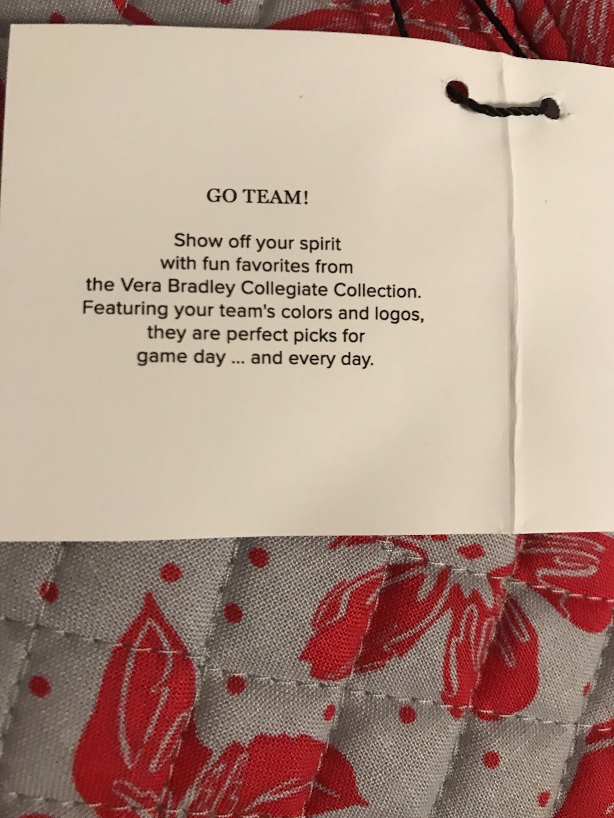The Ohio State University Key Chain and Vera Bradley Gray & Red Large Tote NWT