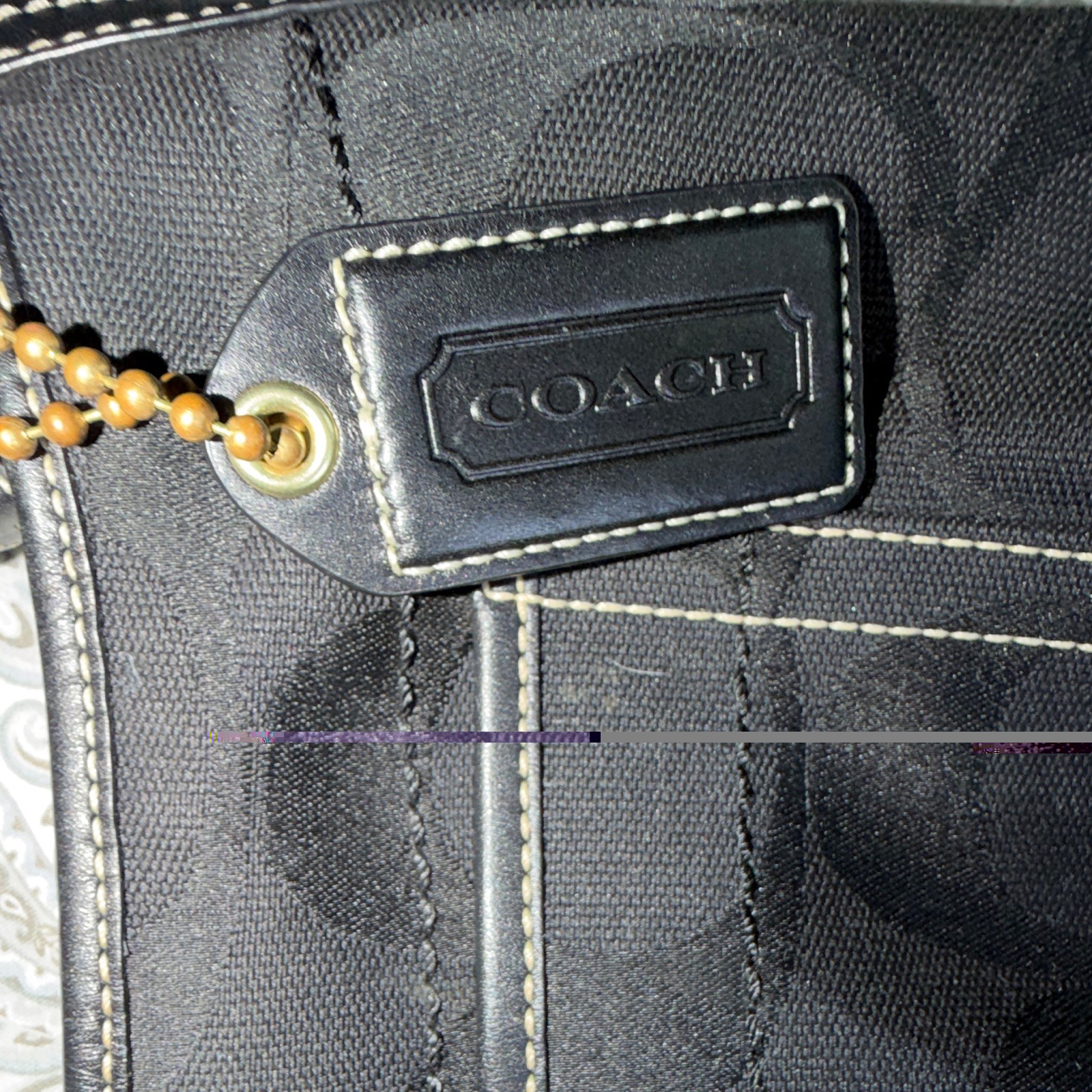 COACH Ergo Hobo One Shoulder Bag 11290 Signature Canvas Black