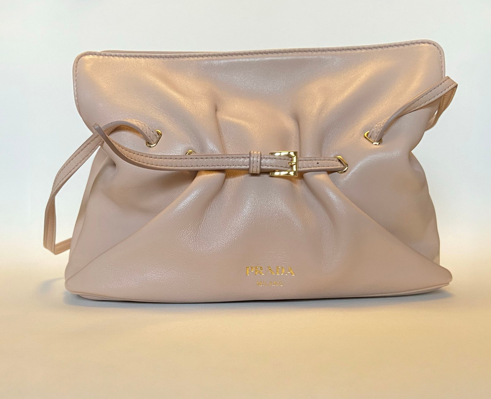 Prada Dada Shoulder Nappa Leather Small Powder Pink
