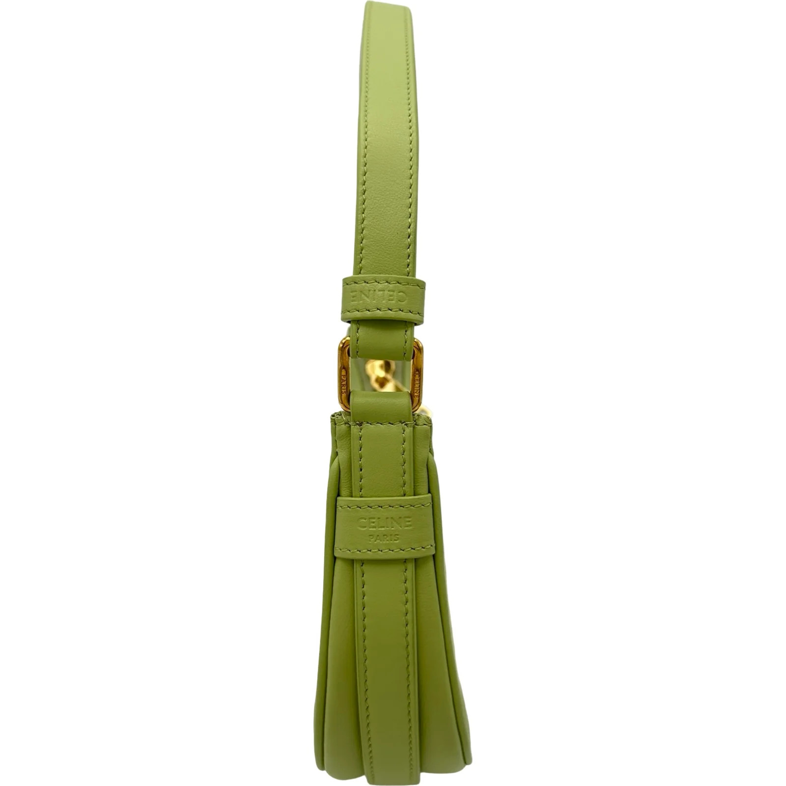 CELINE Mini Ava Shoulder Light Green Leather Shoulder Bag 193952 #OKB7143